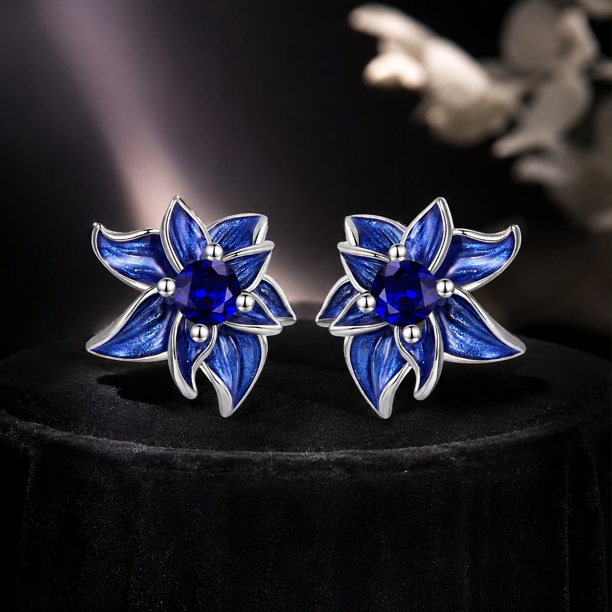 925 Sterling Silver Earrings with Enamel Process and Pavé Setting CZ DestGlow