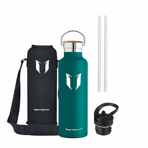 Insulated Stainless Steel Water Bottle - 25oz/750ml Extra Large Vacuum Flask