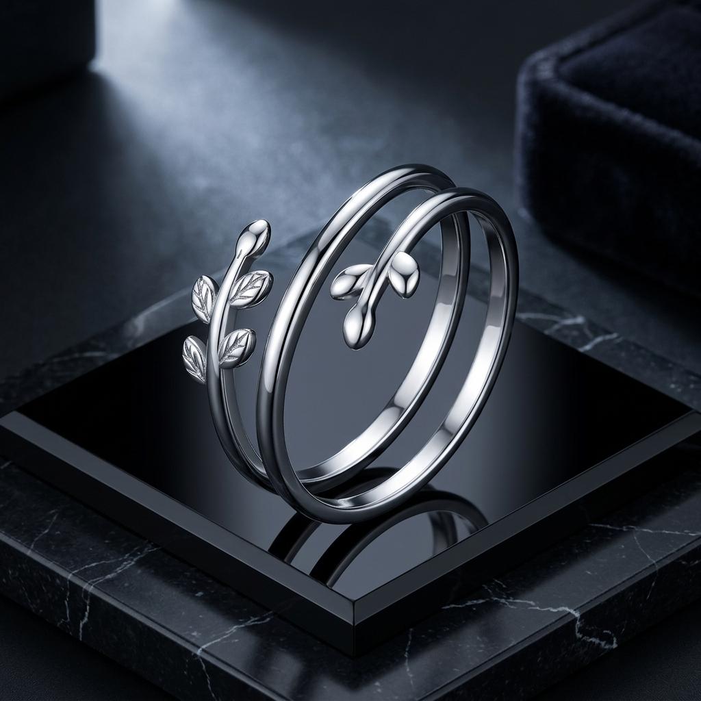 925 Sterling Silver Oxidized Ring for Women by Bids.com