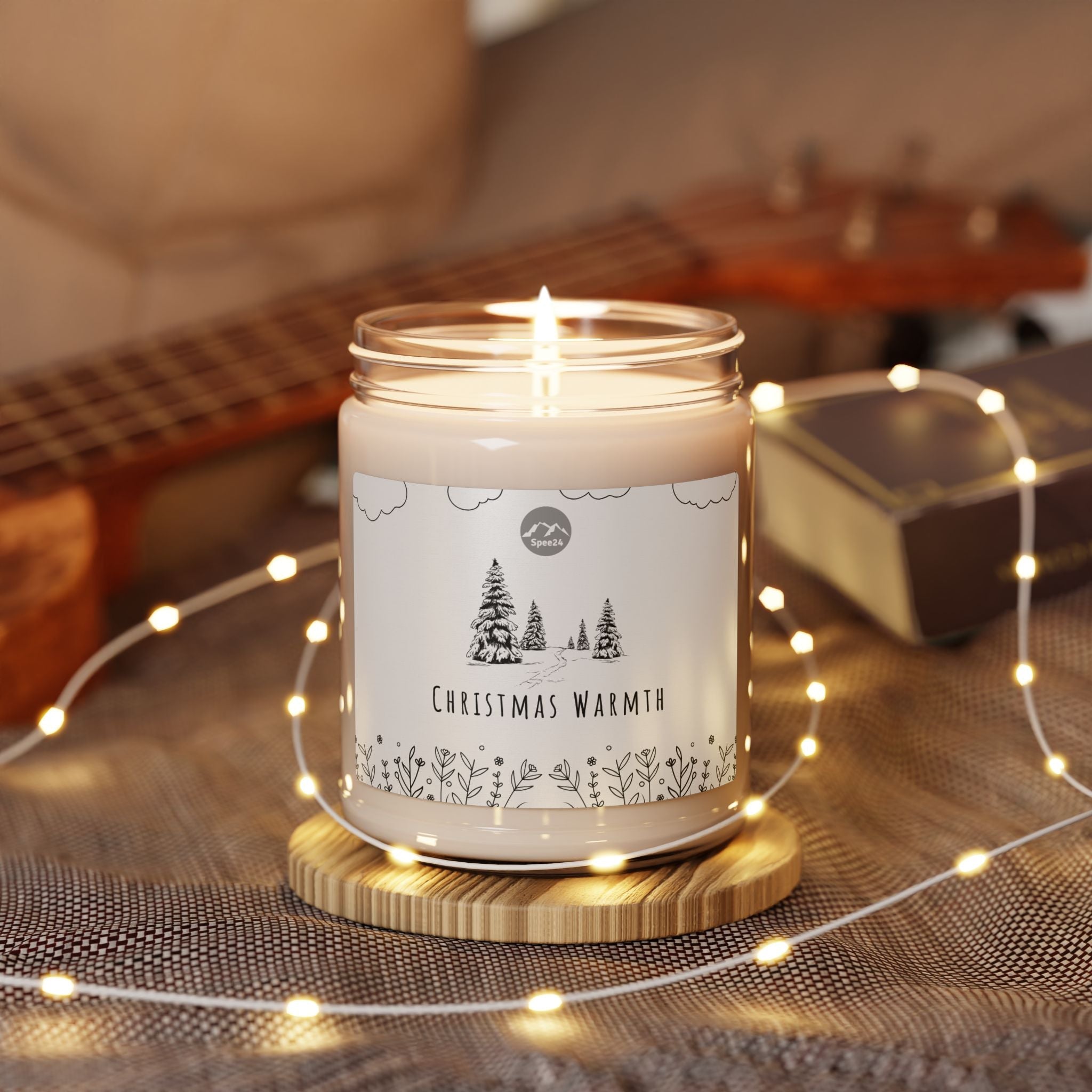 Christmas Warmth Scented Soy Candle | Cozy Holiday Decor, Relaxing Home Fragrance, Gifts for Her, Festive Candle, Aromatherapy -- 9oz by Spee24, LLC
