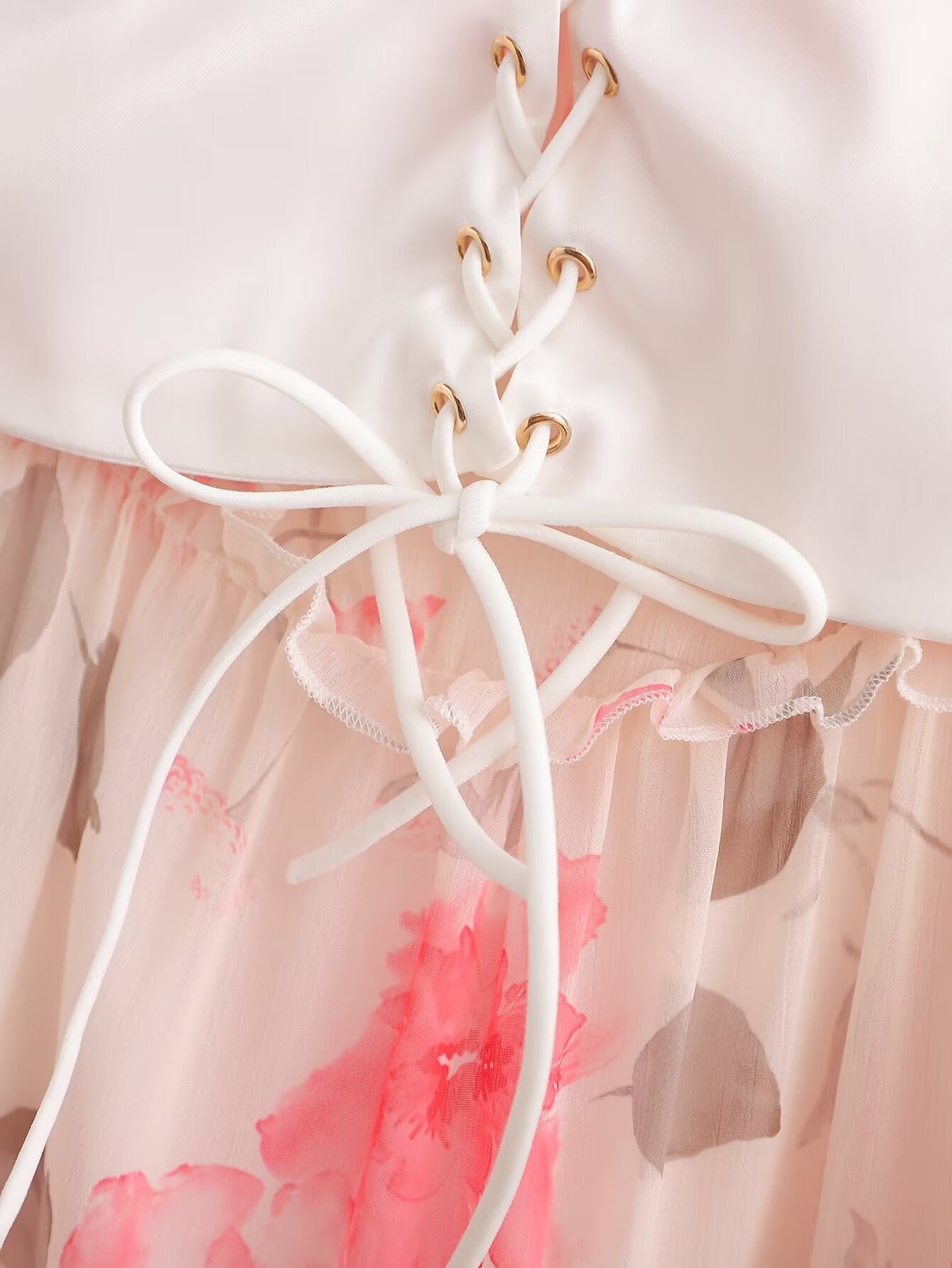 Autumn Girly Ruffled Printed Sweet Super Fairy Gas Dress by Ragazza