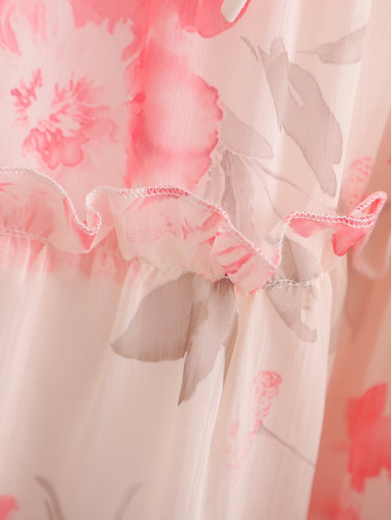 Autumn Girly Ruffled Printed Sweet Super Fairy Gas Dress by Ragazza
