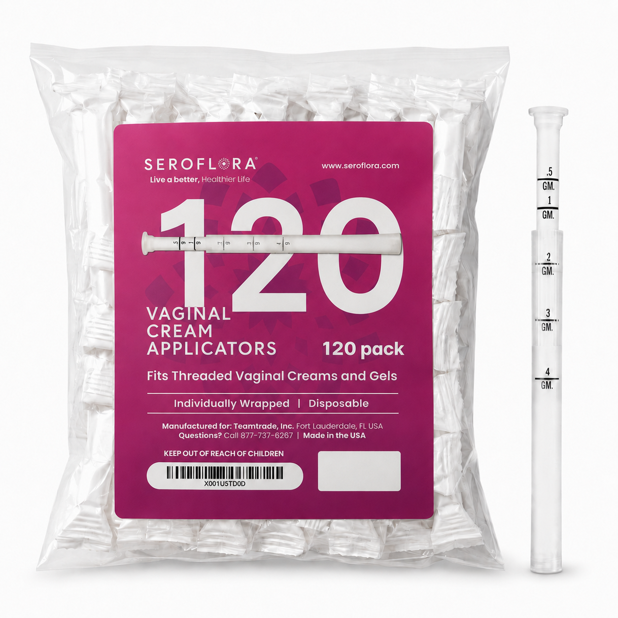 Disposable Vaginal Cream Applicators for Premarin, Estace & many others (15 Pack) by Seroflora