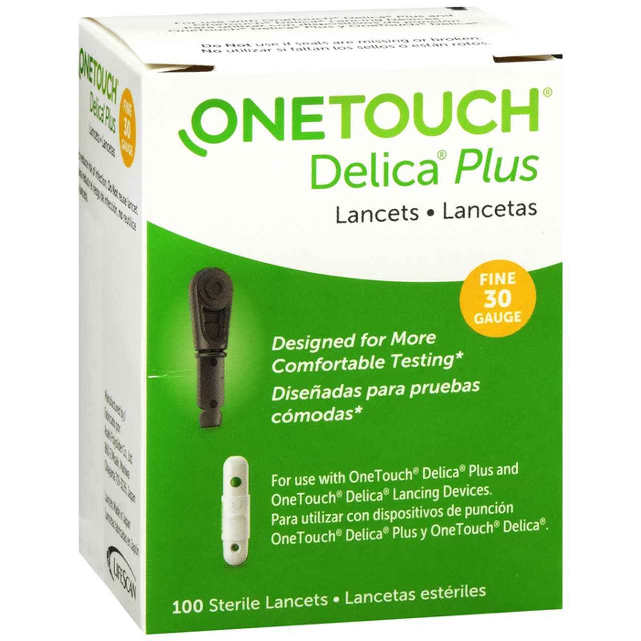 OneTouch Delica Plus Lancets 30 G 100Ct