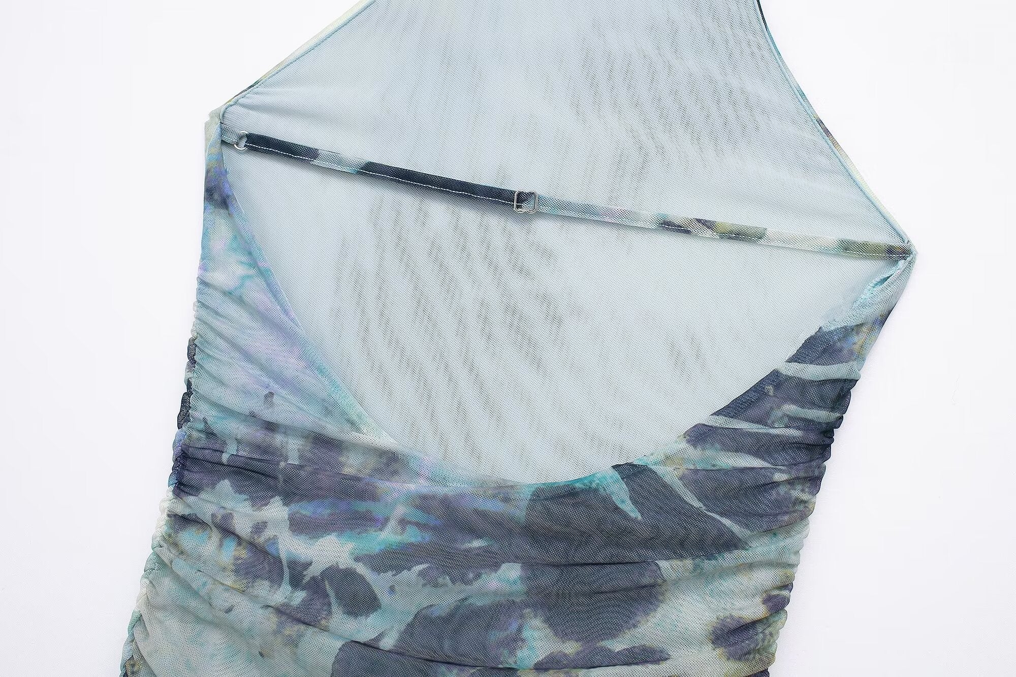 Spring Summer Women Clothing Ink Printing Deep V Plunge Large Backless Dress by Ragazza