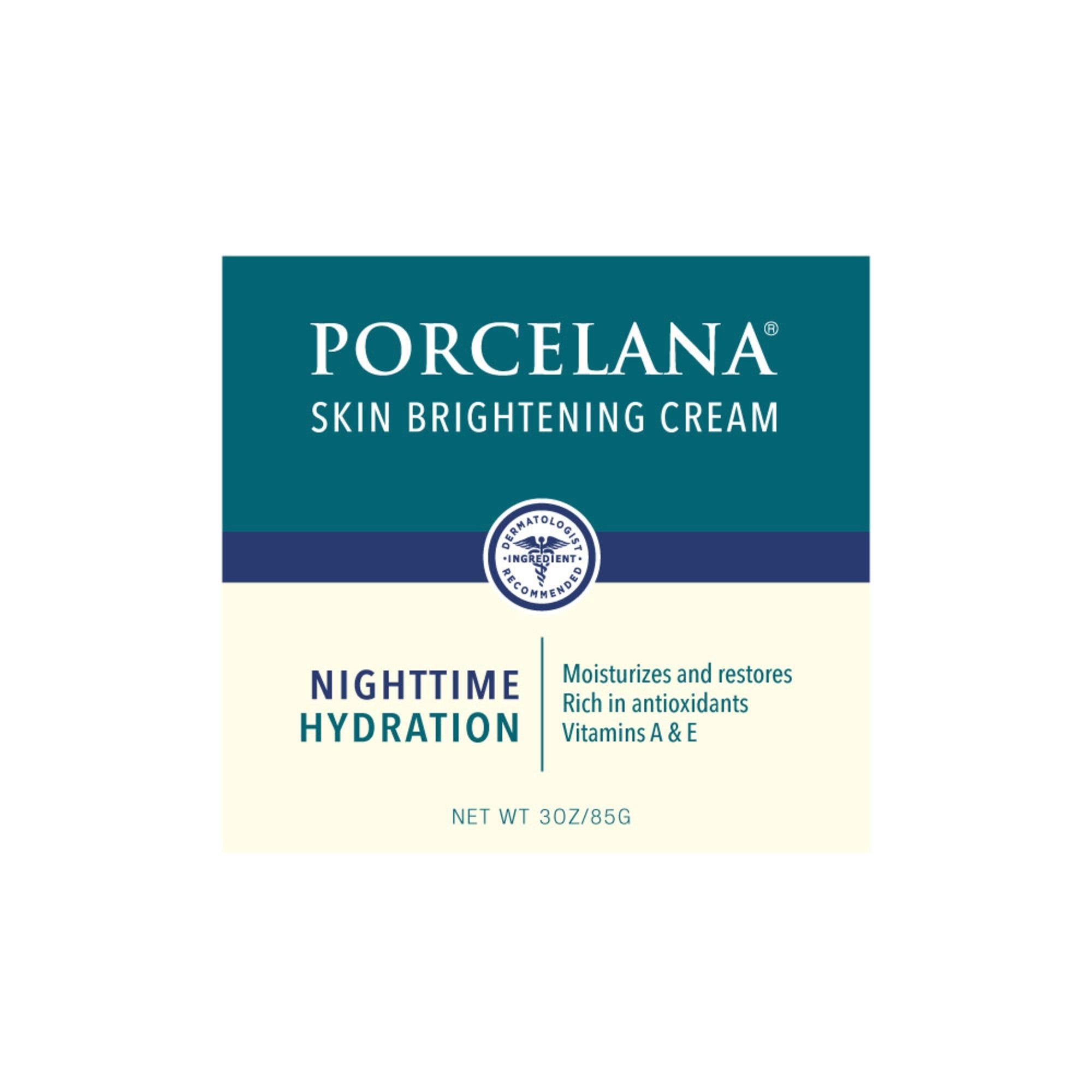 Porcelana Skin Brightening Cream Nighttime Hydration 3 Oz by Pasteur Pharmacy