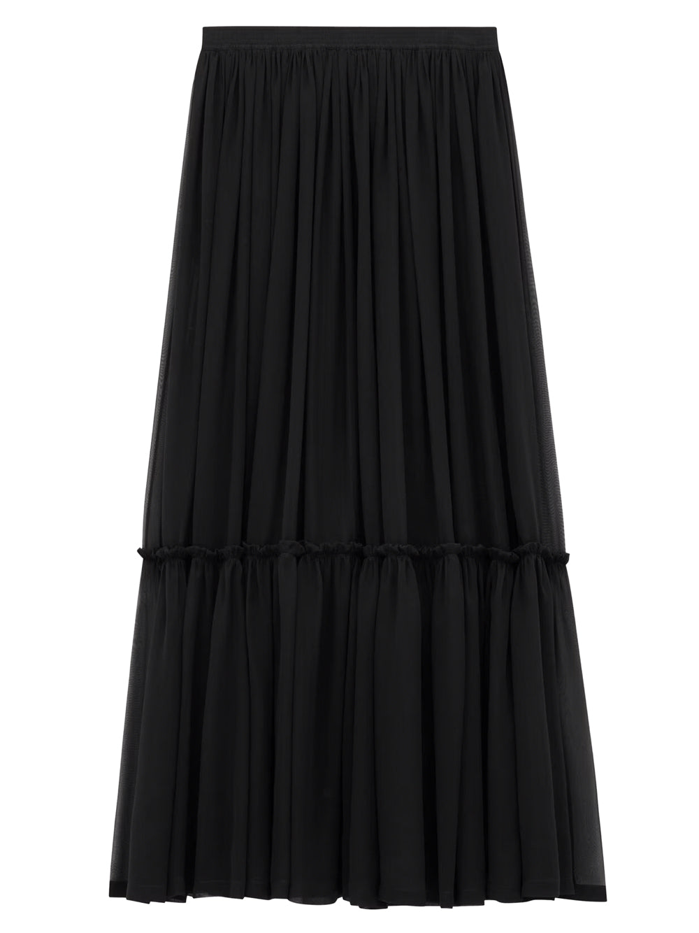 Saint Laurent Women Gonna A Balze In Mussola Di Crêpe Di Seta by Luosophy