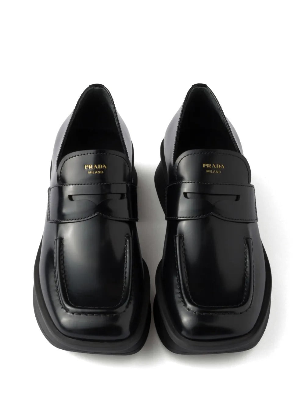 Prada Women Equal Brushed Leather Loafers by Luosophy