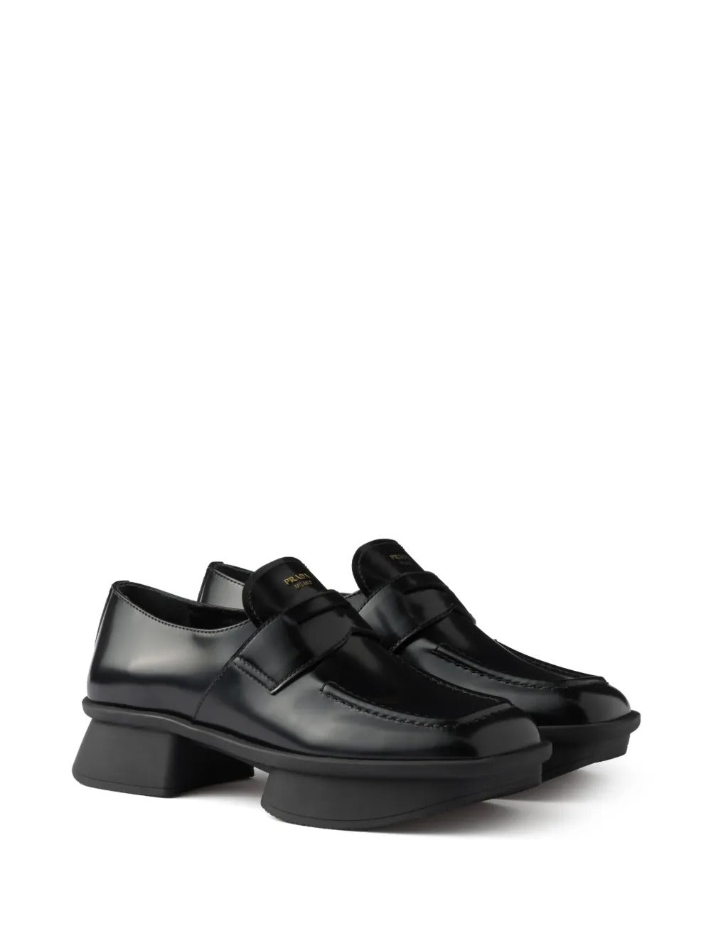 Prada Women Equal Brushed Leather Loafers by Luosophy