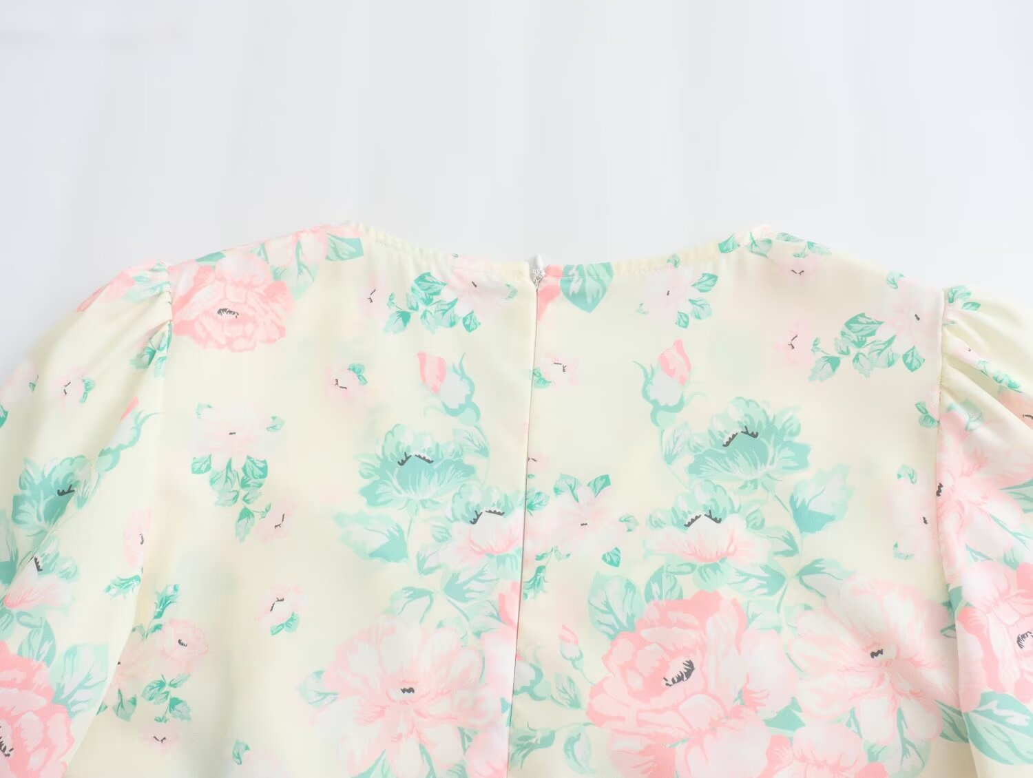 Spring Women Clothing V Neck Short Sleeve High Waist Print Dress Women by Ragazza