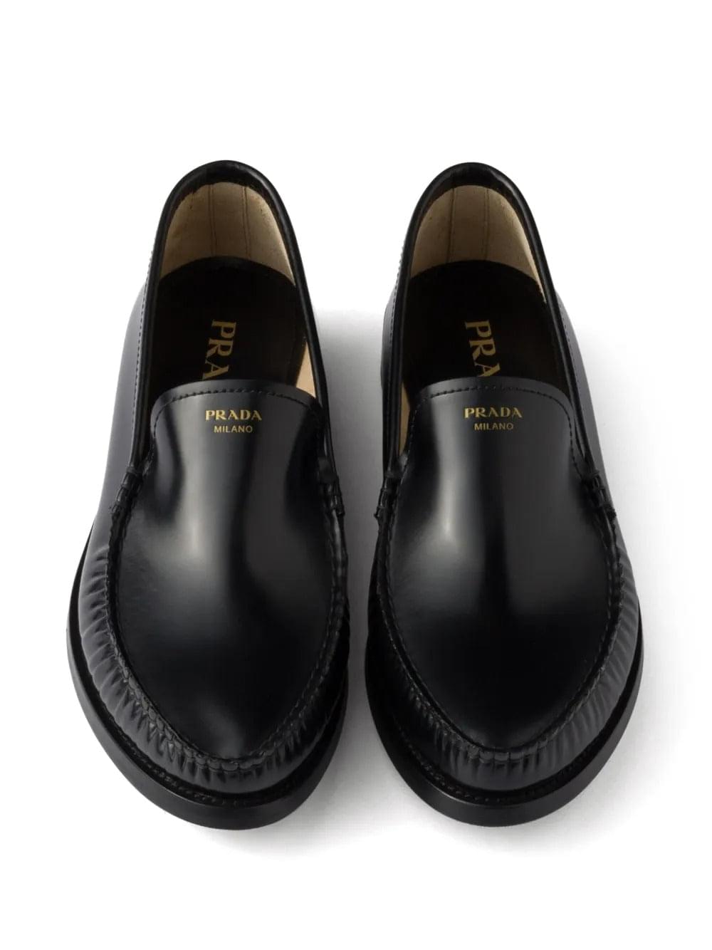 Prada women brushed fumé leather loafers — product image 2
