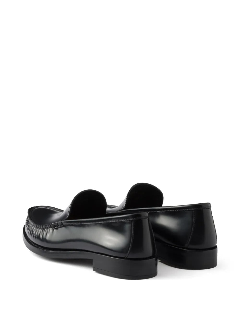 Prada women brushed fumé leather loafers - DestGlow