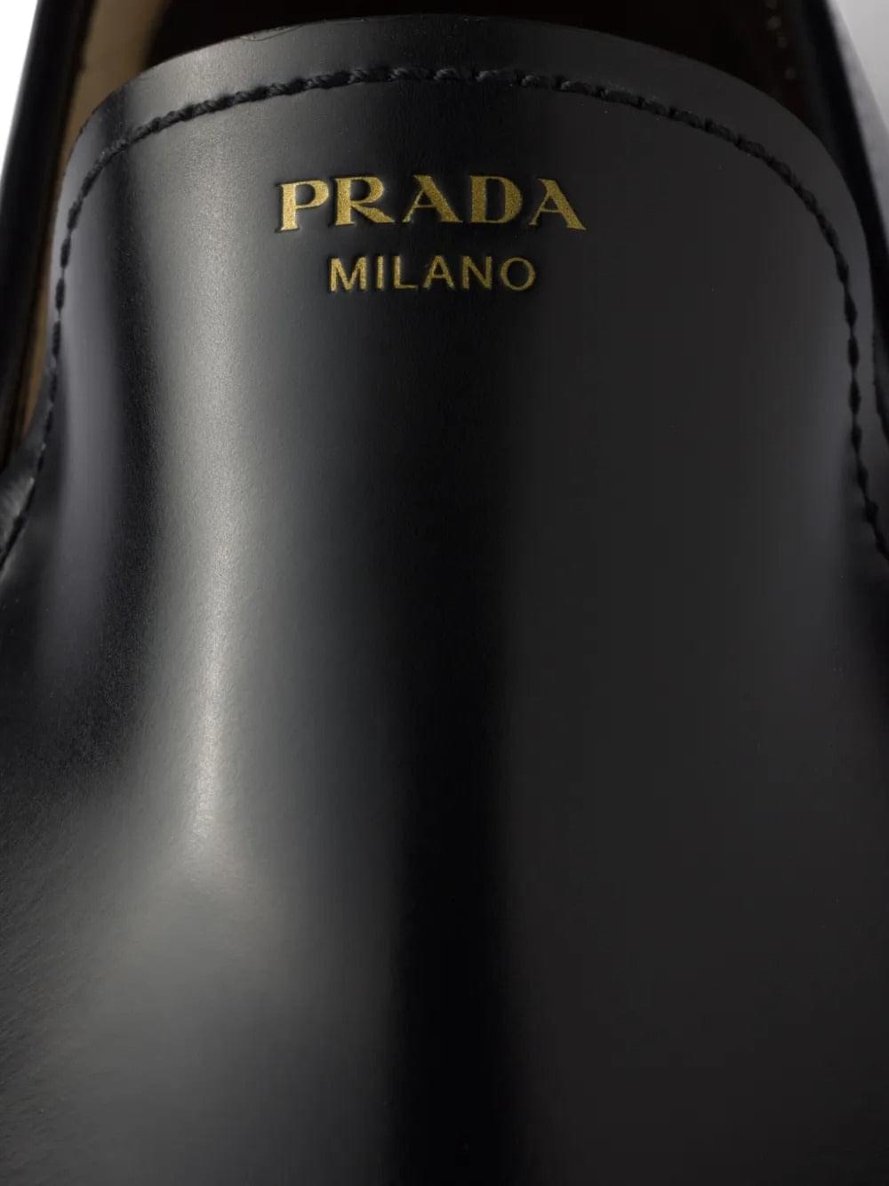 Prada women brushed fumé leather loafers — product image 5