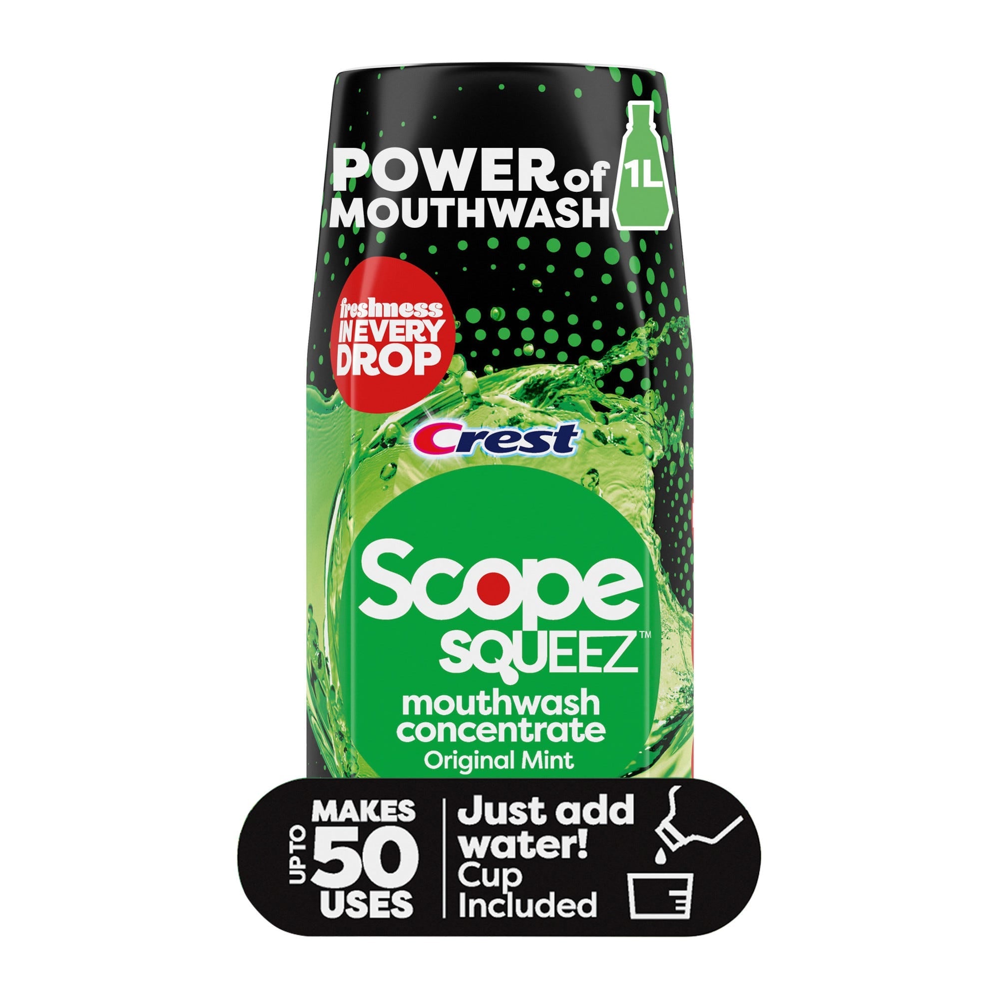 Crest Scope Squeez Mouthwash Concentrate - Original Mint - 1.69 Fl Oz by Pasteur Pharmacy