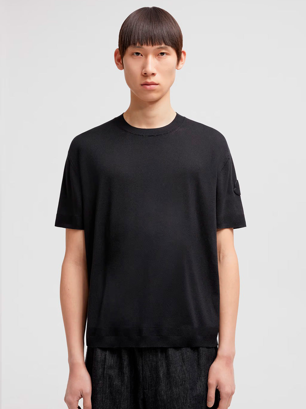 Moncler Men Silk & Cotton Knit T-Shirt by Luosophy