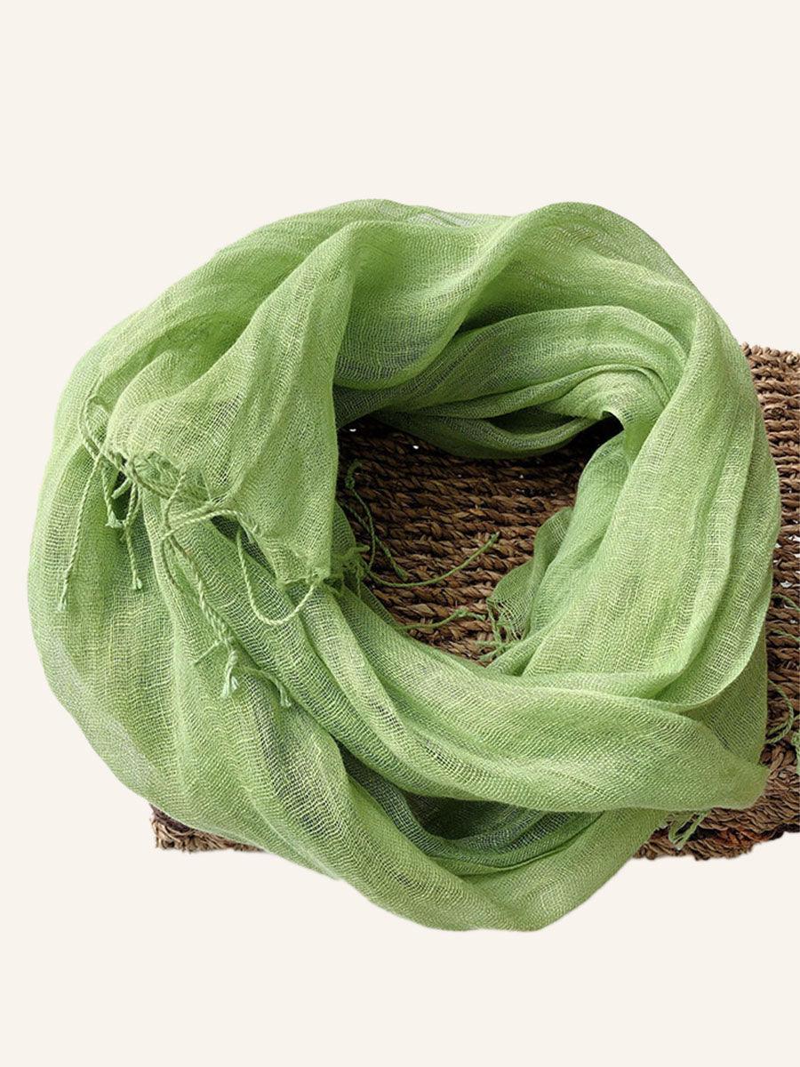 100% Linen Lightweight Solid Color Scarf BIANCA DestGlow