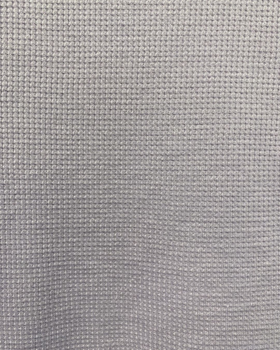 Asymmetric Waffle Knit T-Shirt with Elongated Front Hem - 3/4 Sleeve High Neck Women&