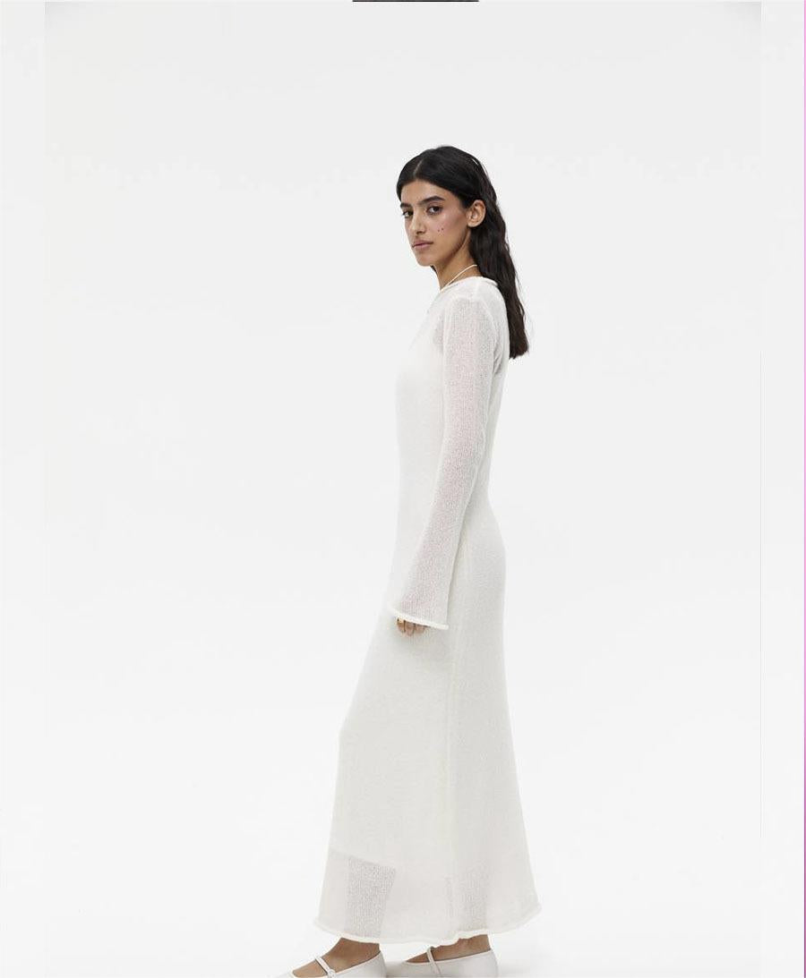 Knitted Hollow Out Cutout Out Dress Vest Dress Set Women Soft Knitted Blouse Vacation by Ragazza