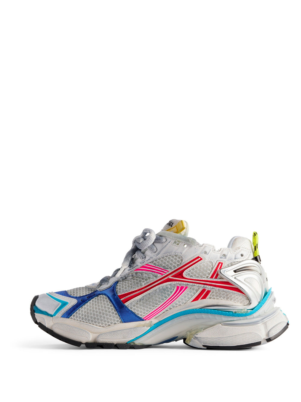 Balenciaga Women Mesh And Nylon Multicolor Worn-Out Effect Runner Sneakers by Luosophy