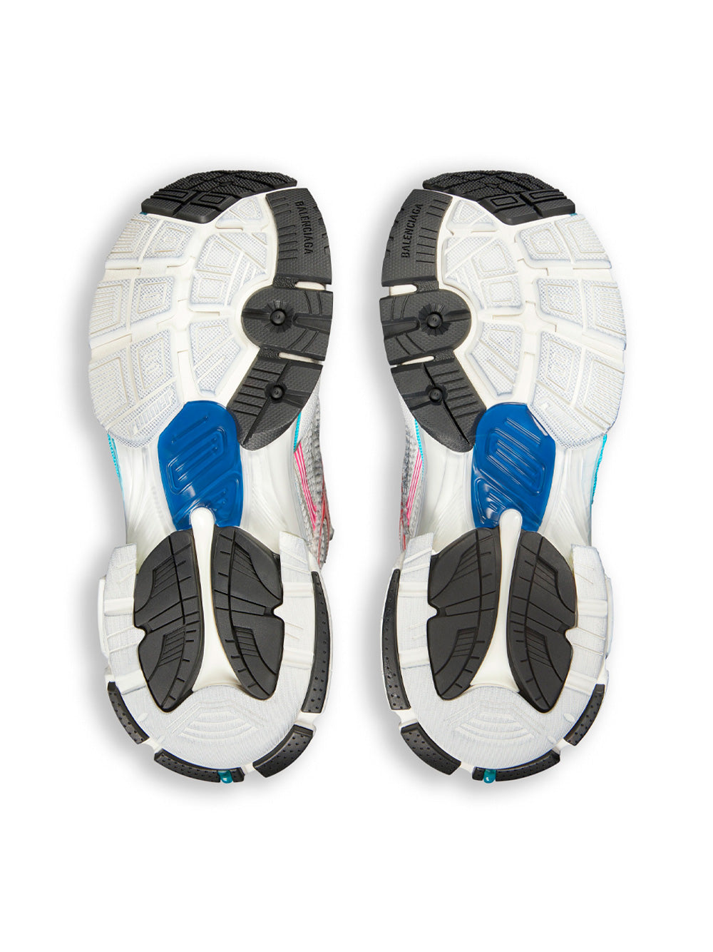 Balenciaga Women Mesh And Nylon Multicolor Worn-Out Effect Runner Sneakers by Luosophy
