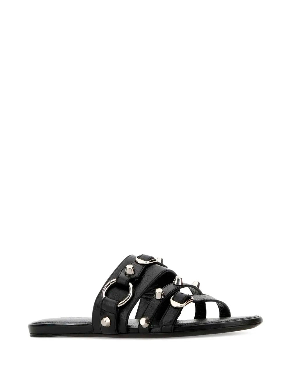 Balenciaga Women City Flat Mule In Arena Lambskin