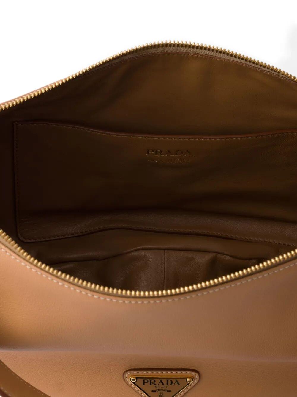 Prada Women Prada Demi-Lune Large Leather Shoulder Bag