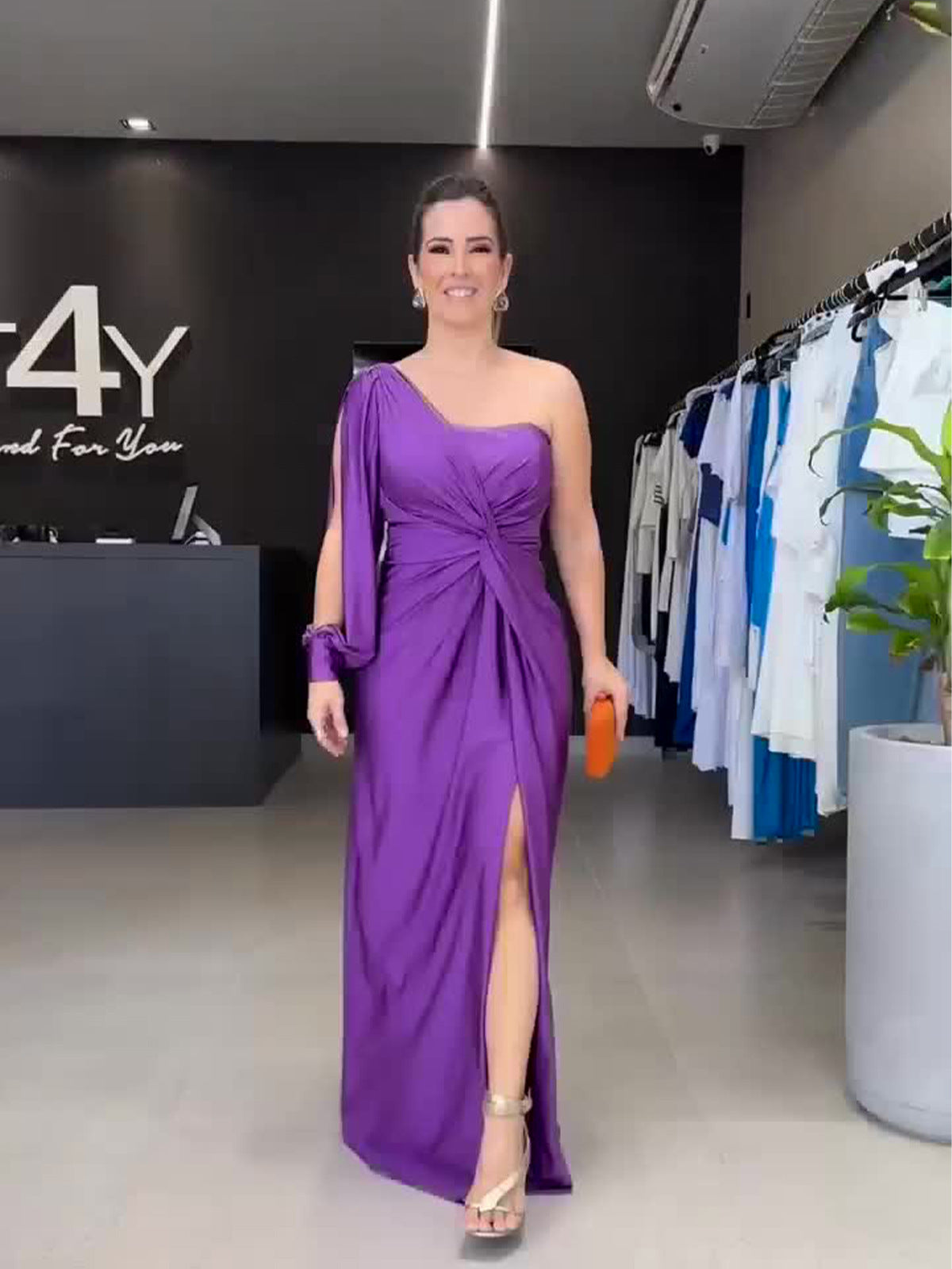 Spring Evening Dress Socialite Cinched Waist Slim Fit Maxi Dress Women by Ragazza