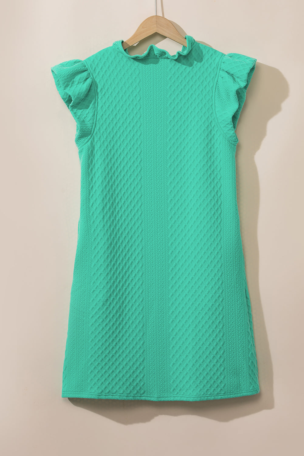 Spring Pullover V Neck Dress Women Simple Ruffled Loose Short Dress Women by Ragazza