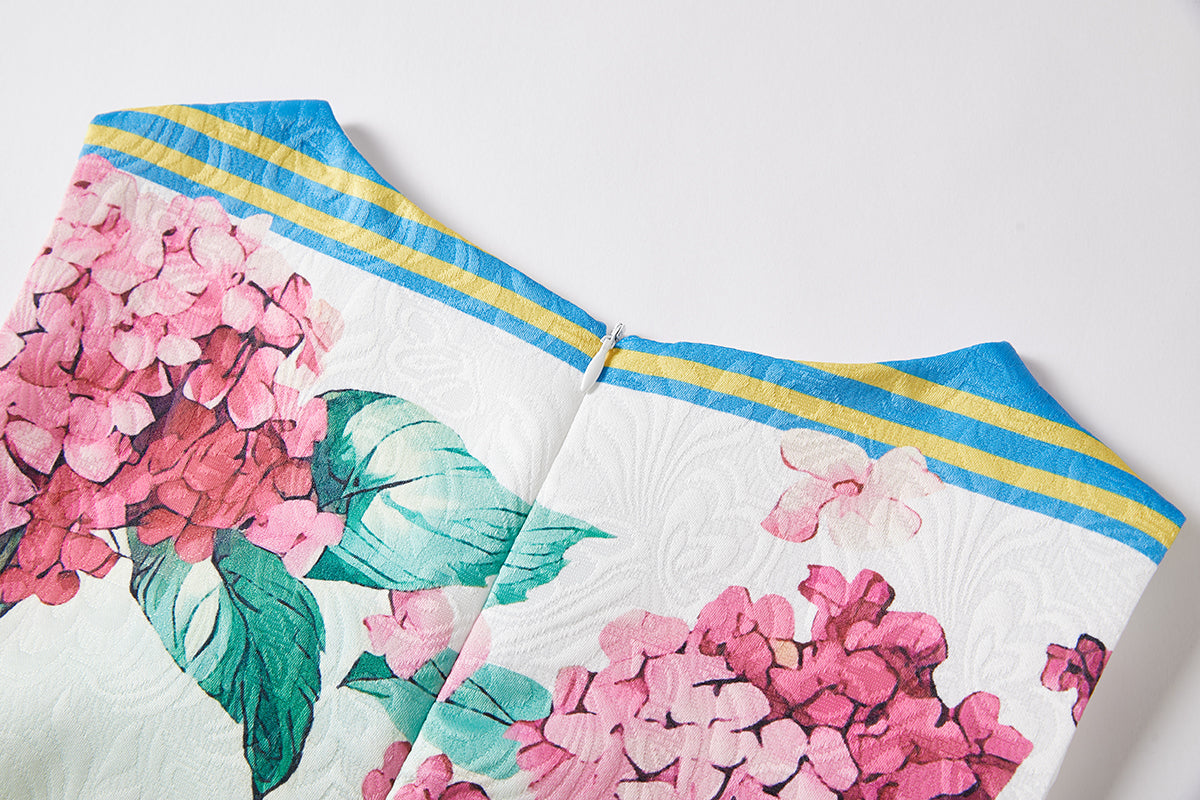 Early Spring Embroidery Ball Positioning Print Vest Dress by Ragazza