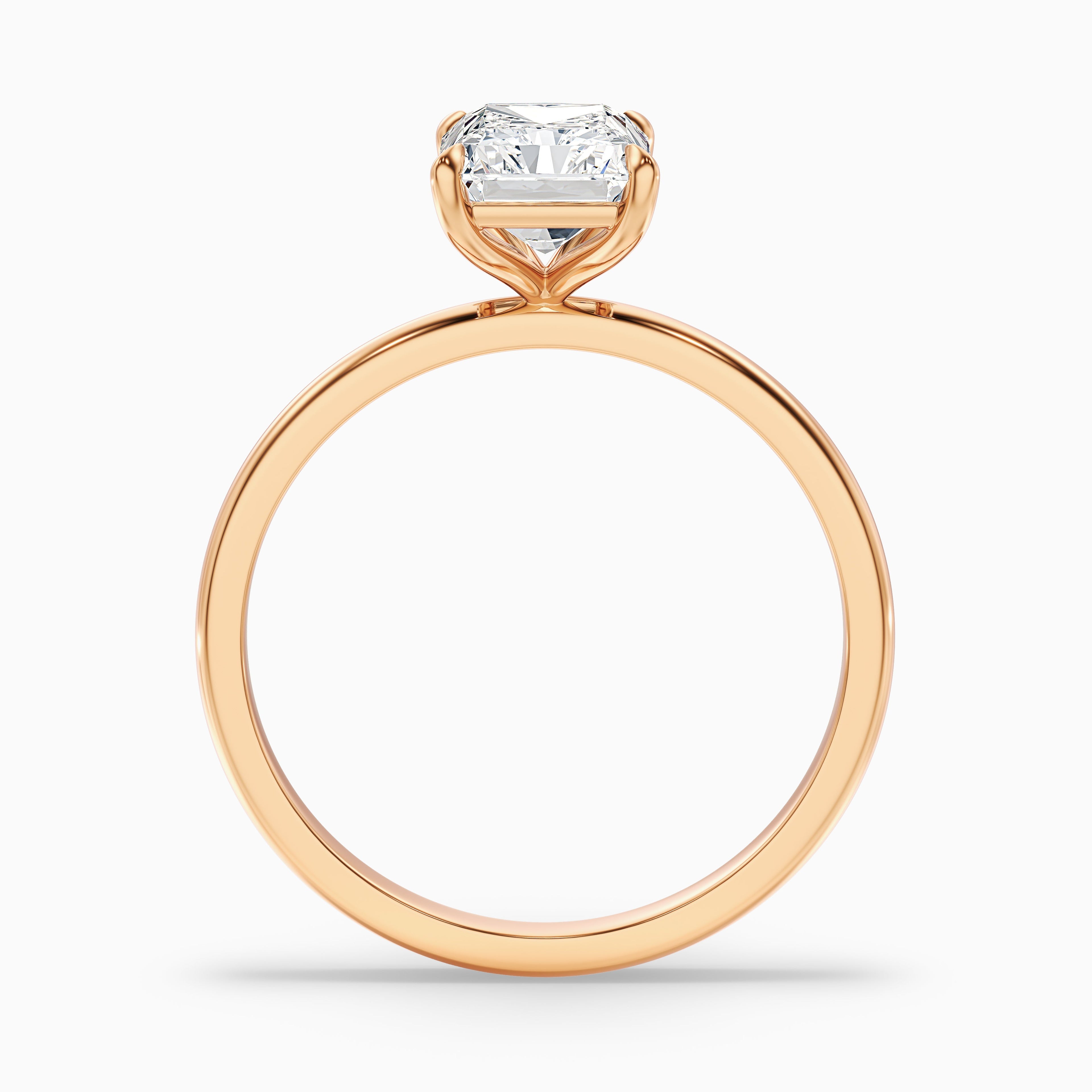 Ariya 2 Carat Radiant Cut Solitaire Moissanite Engagement Ring in 14k White Gold