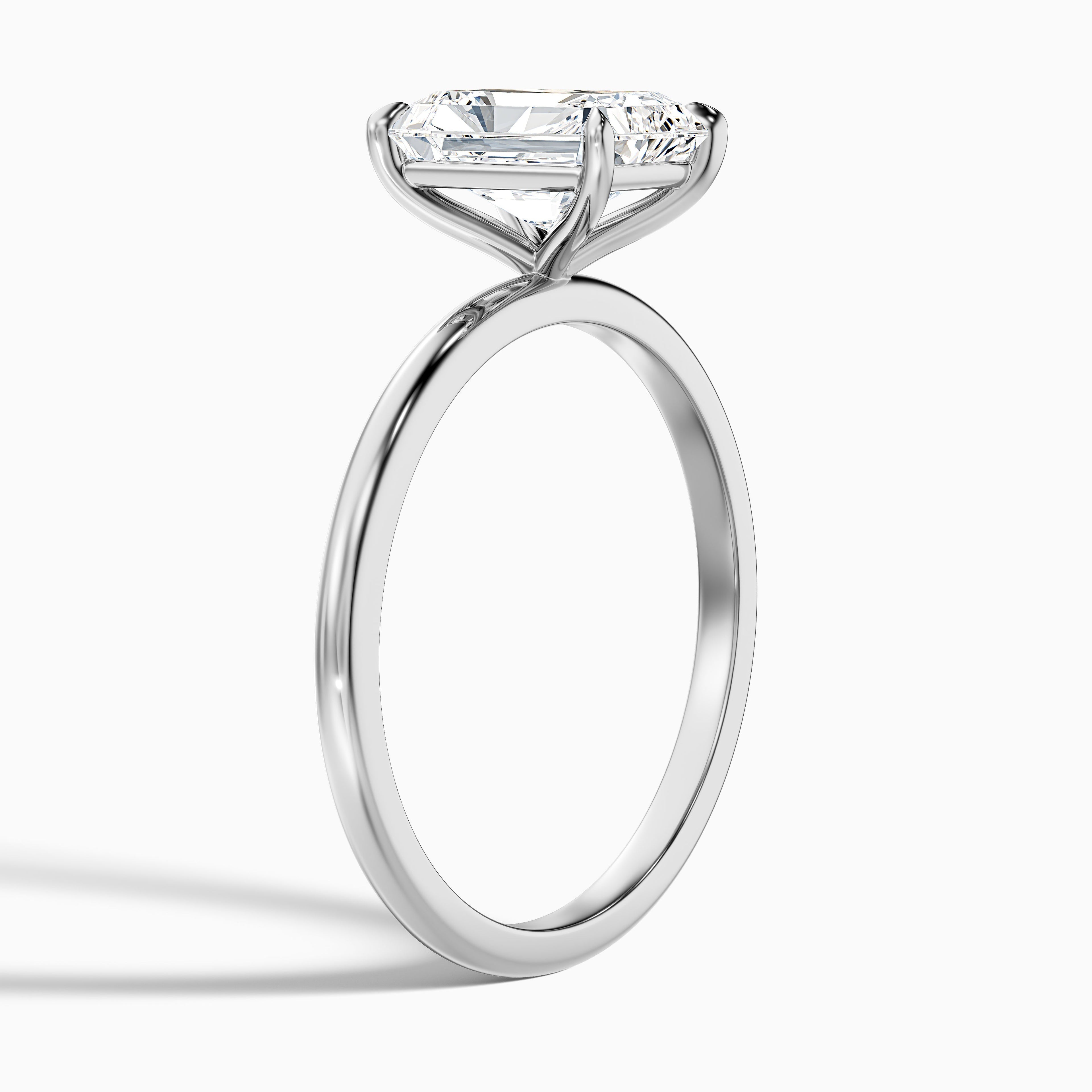 Sasha 4 Carat Radiant Cut Solitaire Lab Grown Diamond Ring in 18k Yellow Gold