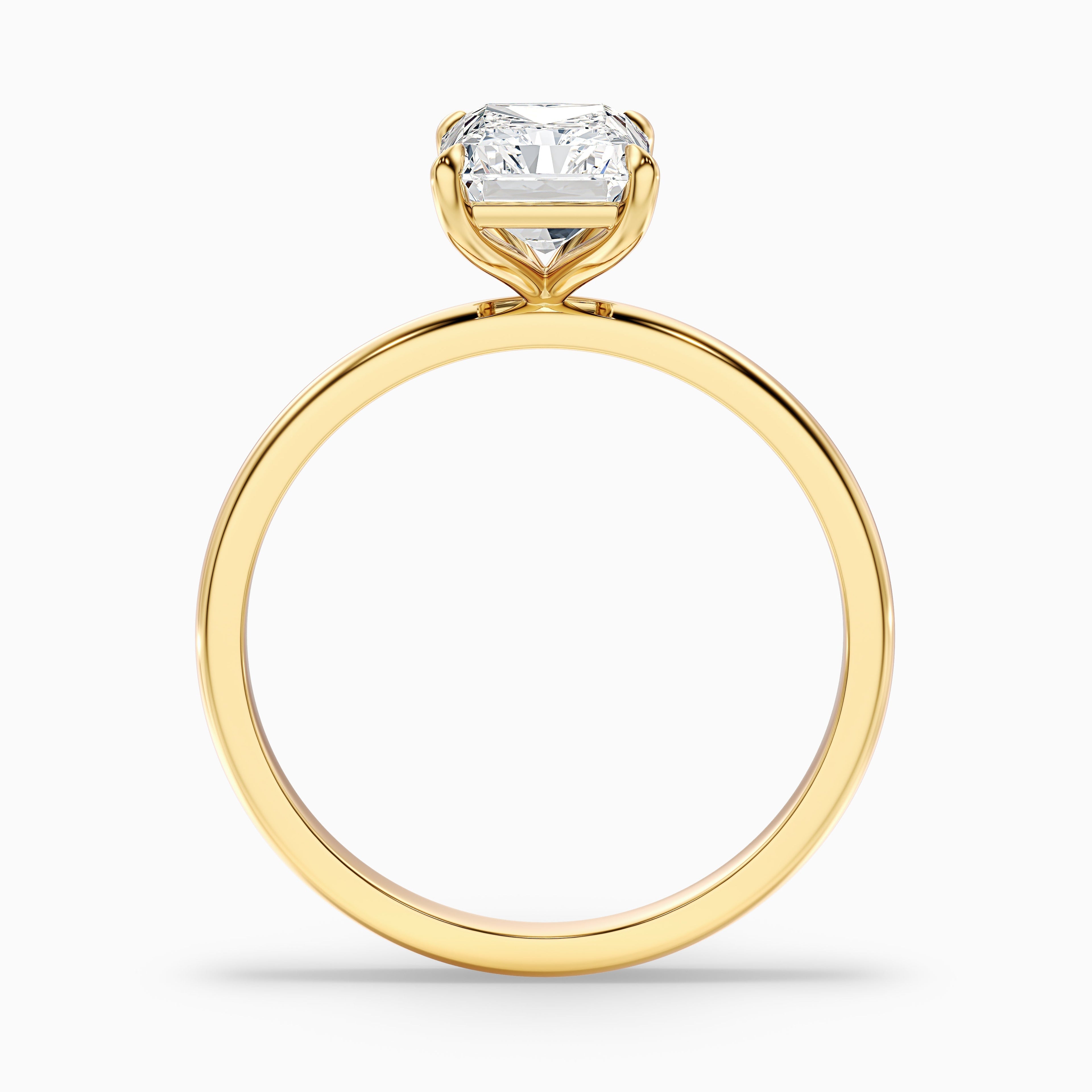 Ariya 3.5 Carat Radiant Cut Solitaire Moissanite Engagement Ring in 925 Sterling Silver