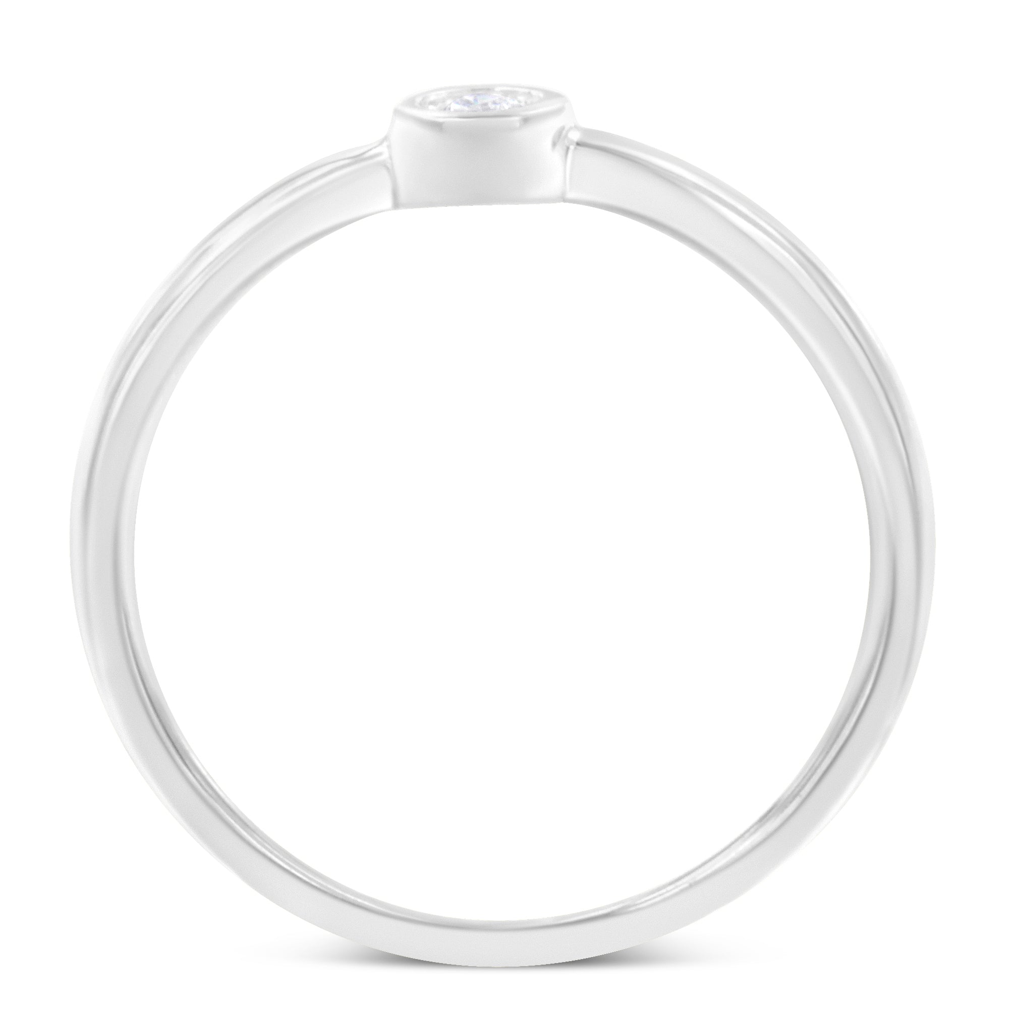 .925 Sterling Silver Miracle Set Diamond Accent Promise Ring (J-K Color, I1-I2 Clarity) - Size 6 DestGlow