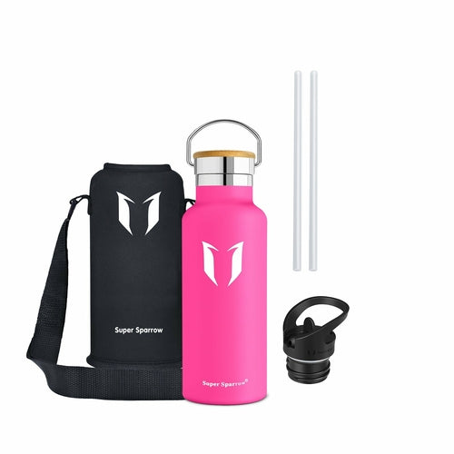Insulated Stainless Steel Water Bottle - 17oz/500ml Double Wall Vacuum Flask