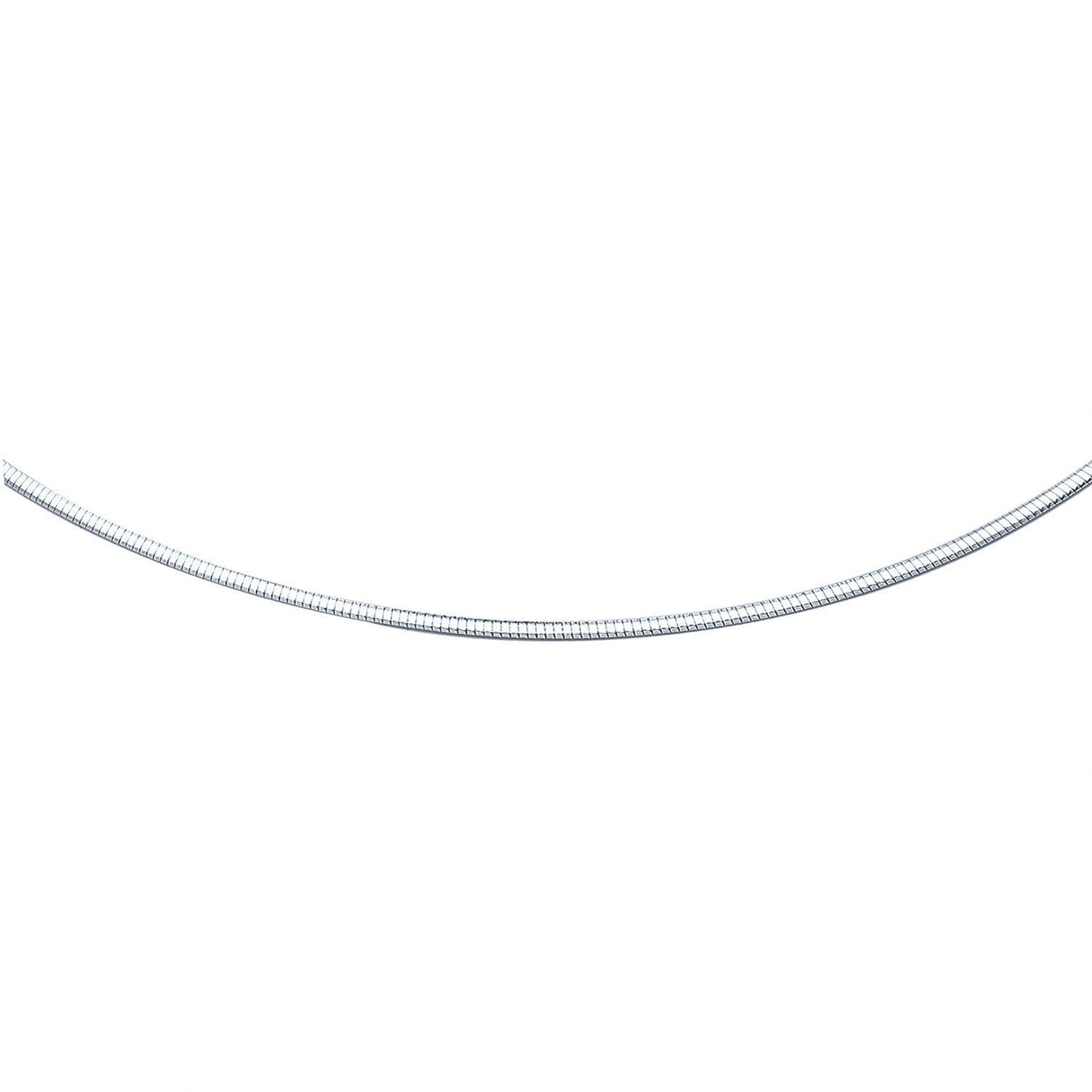 14k White Gold Classic Omega Style Chain (2 mm) by Bids.com