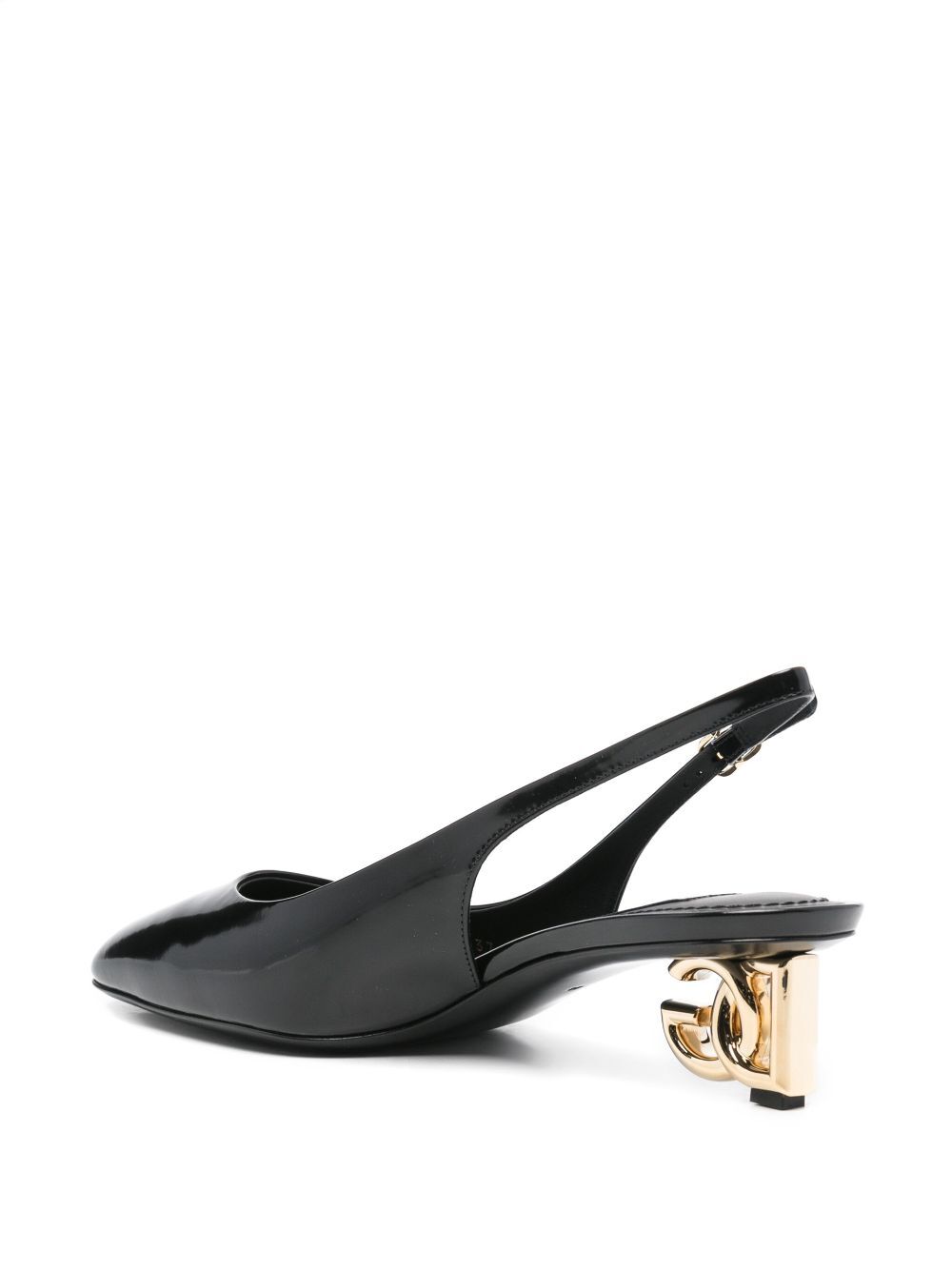 Dolce & Gabbana Women Logo-Heel Patent Leather Slingback Pumps by Luosophy