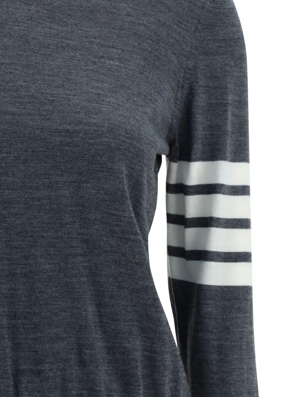 Thom Browne Women Wool 4-Bar Relaxed Pullover DestGlow