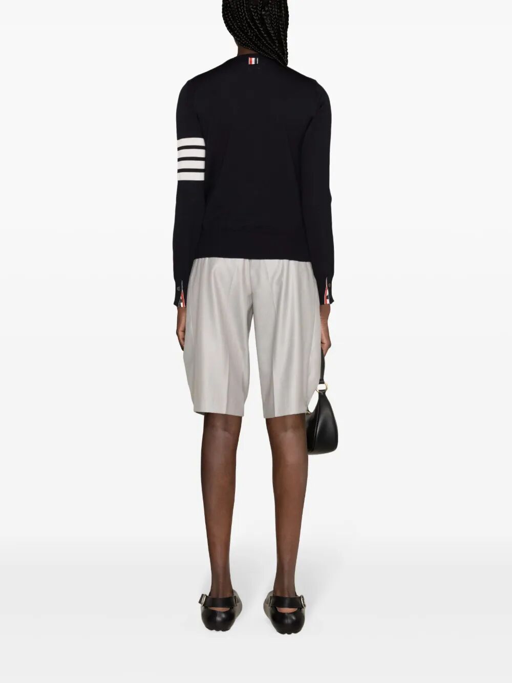 Thom Browne Women Wool 4-Bar Relaxed Pullover
