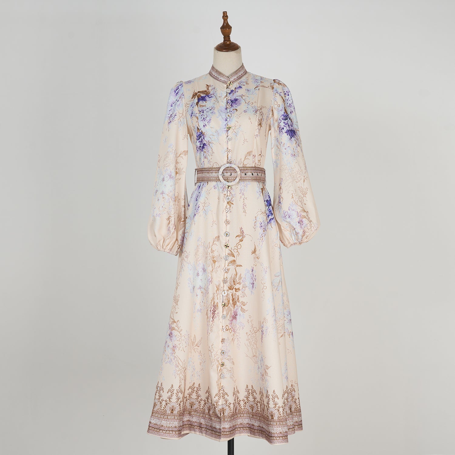 Women Spring And Autumn Printed Long Sleeve Elegant Dress by Ragazza