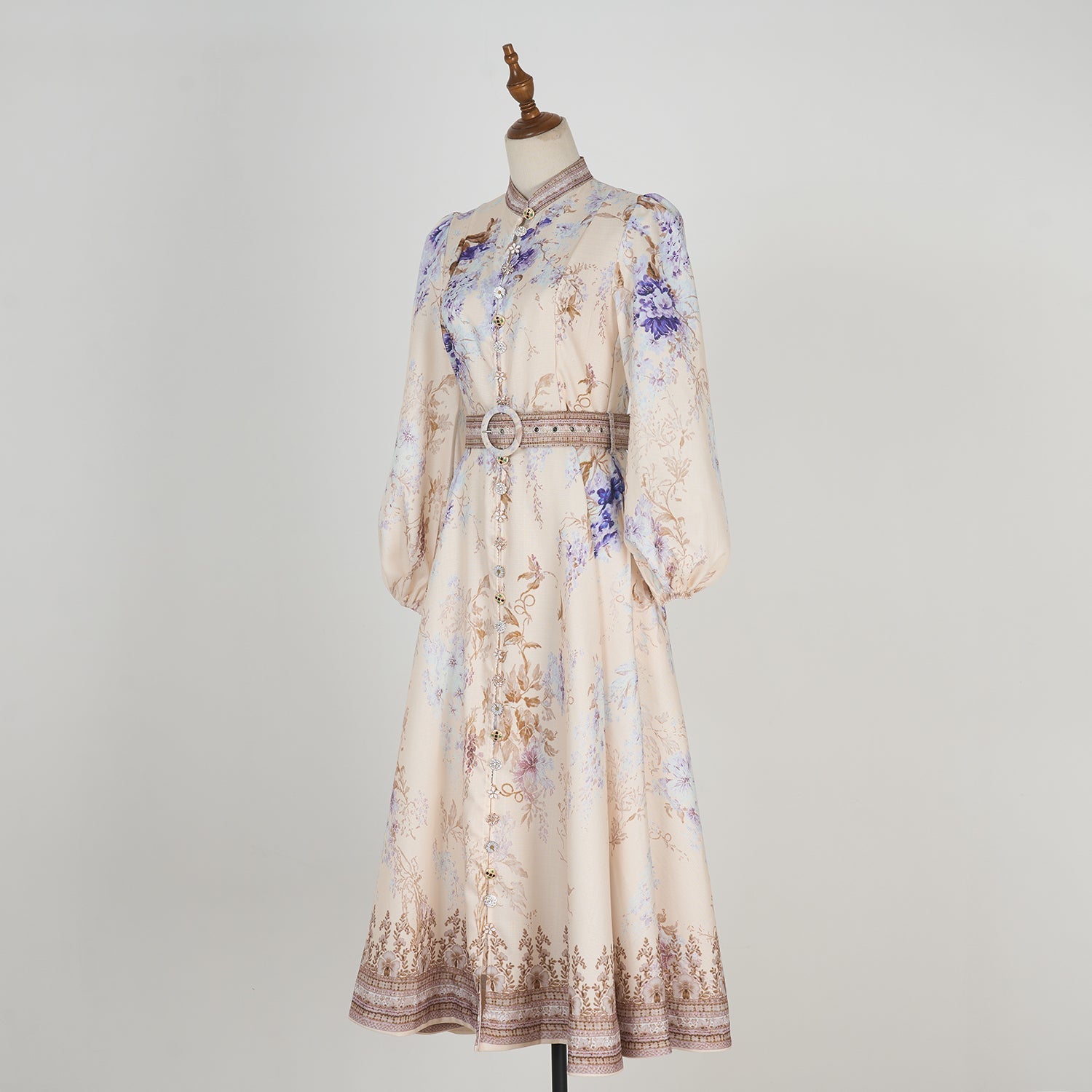 Women Spring And Autumn Printed Long Sleeve Elegant Dress