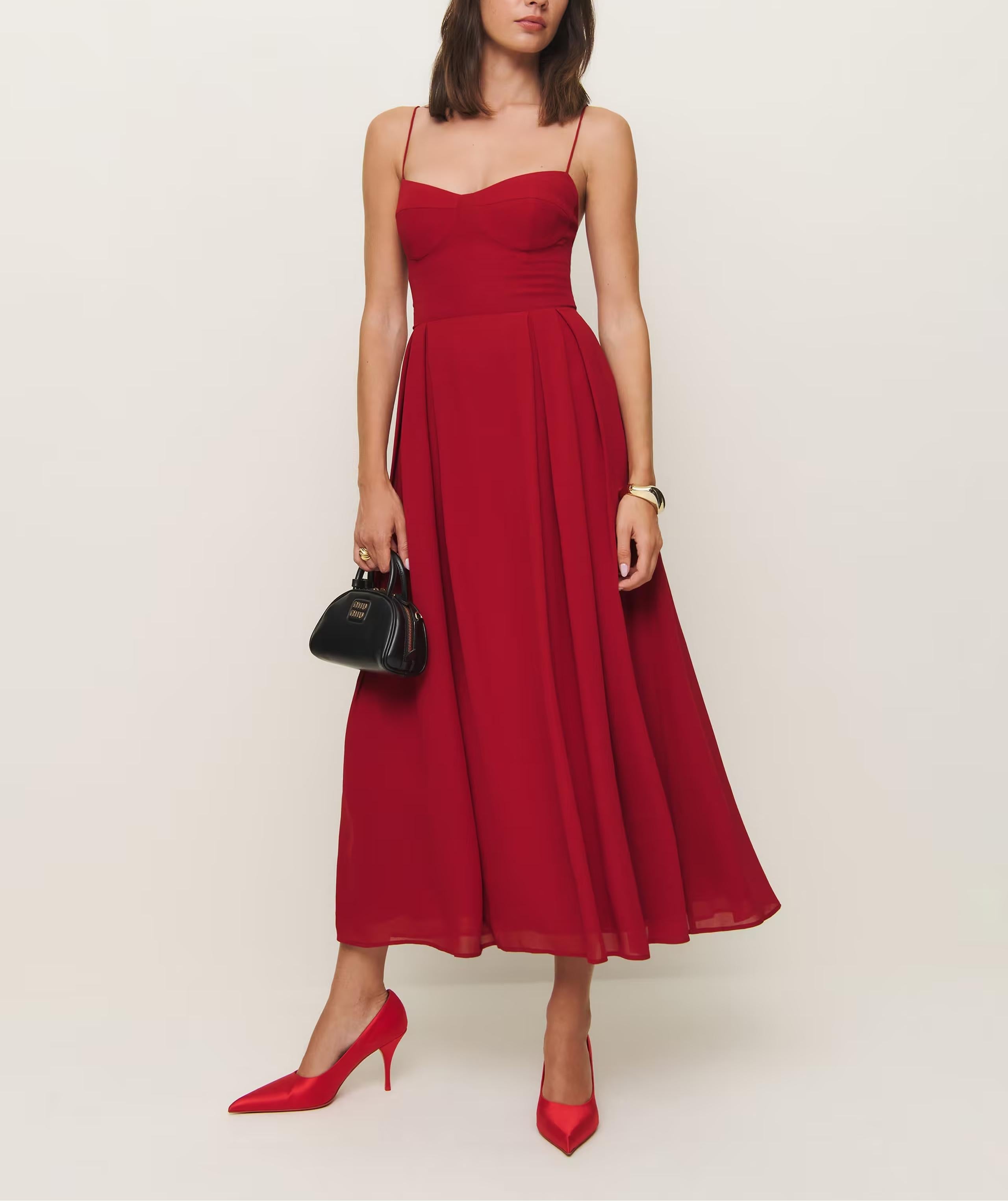 Women Clothing Low Cut V neck Sexy Elegant Maxi Dress by Ragazza