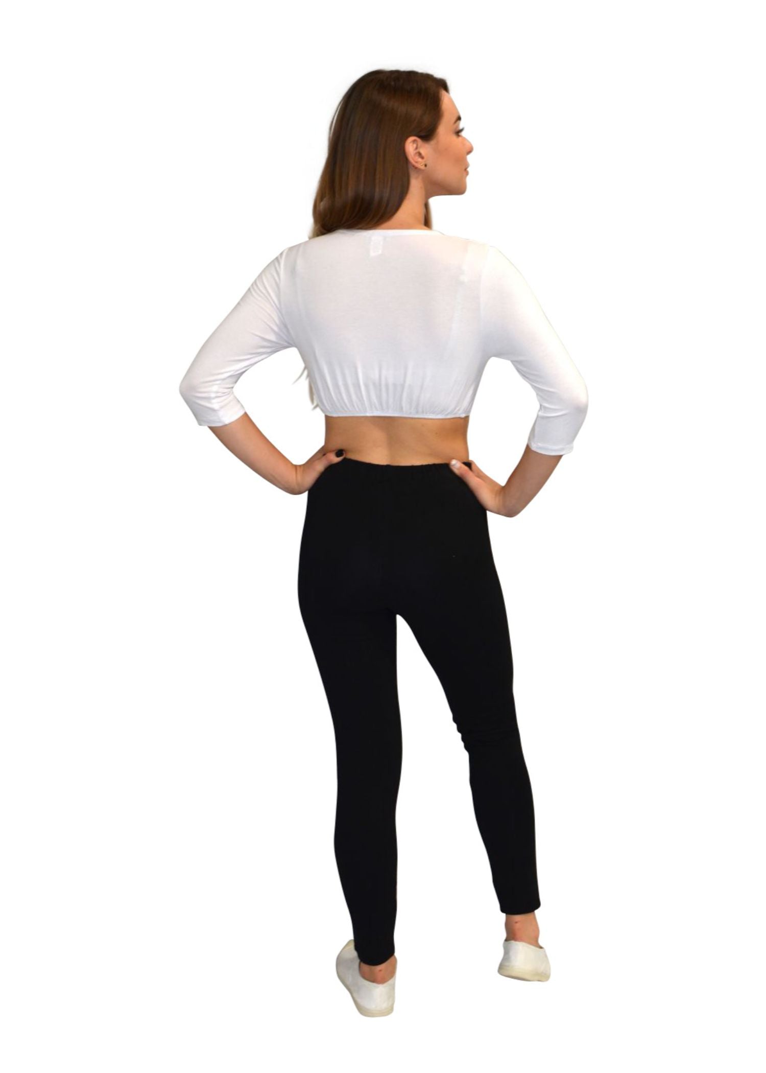 Comfortable Medium Weight Full Length Cotton Spandex Jersey Leggings by Kosher Casual USA