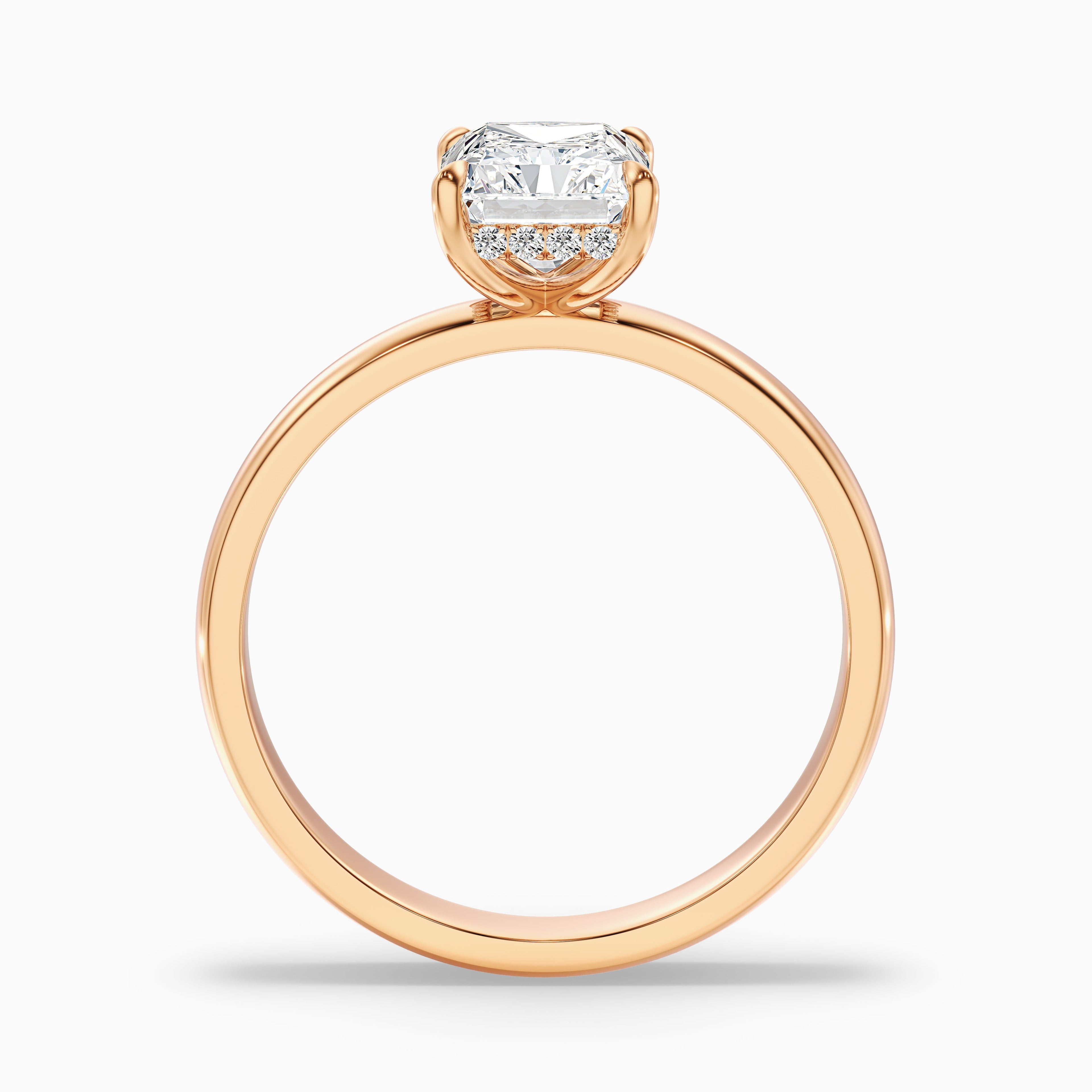 Jolie 2.5 Carat Radiant Cut Hidden Halo Lab Grown Diamond Ring in Platinum