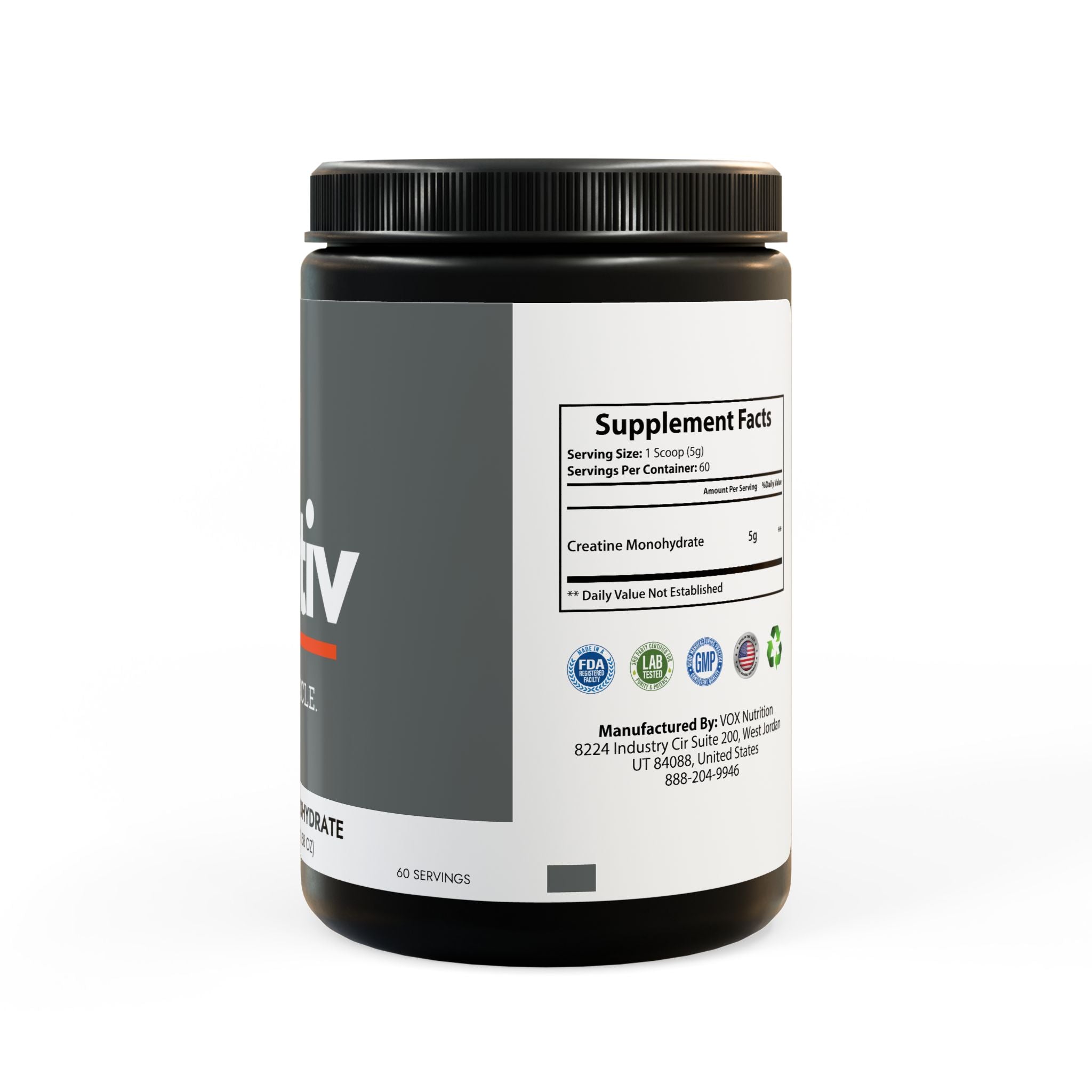 Fortiv Creatine Monohydrate Supplement 10oz by Spee24, LLC