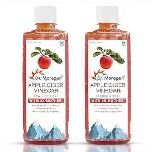 Dr. Morepen Apple Cider Vinegar With 2x Mother for Weight Management, Immunity, Skin & Hair