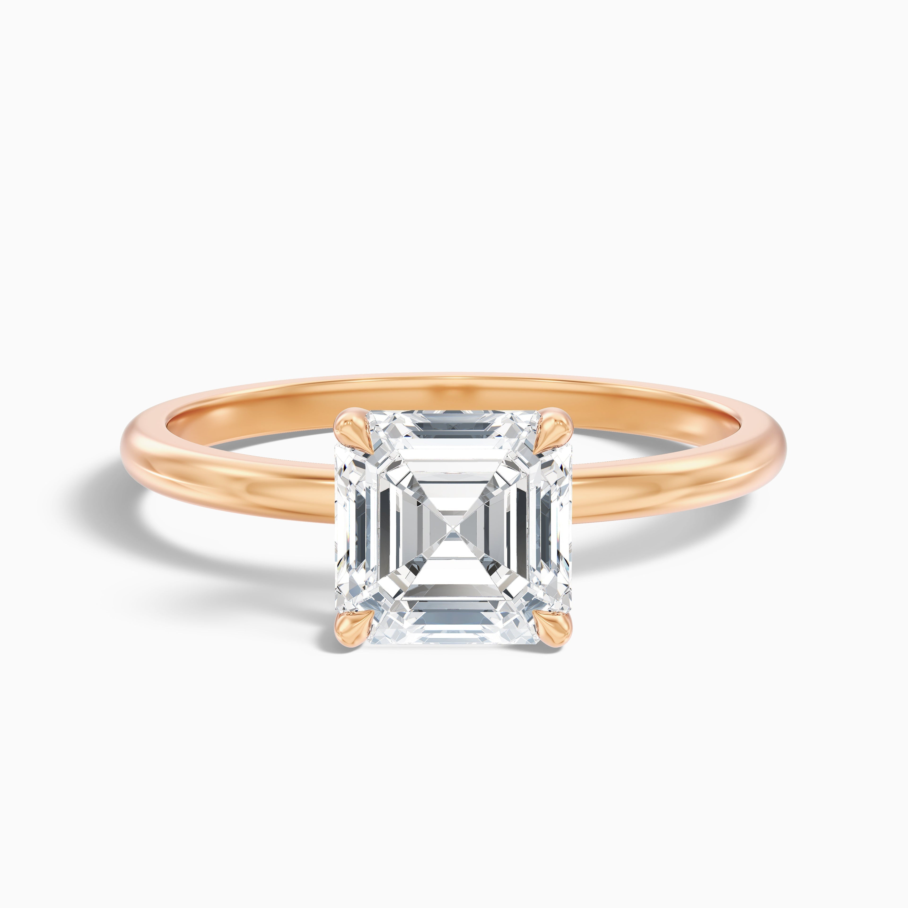 Laura 3.5 Carat Asscher Cut Solitaire Moissanite Engagement Ring in 925 Sterling Silver