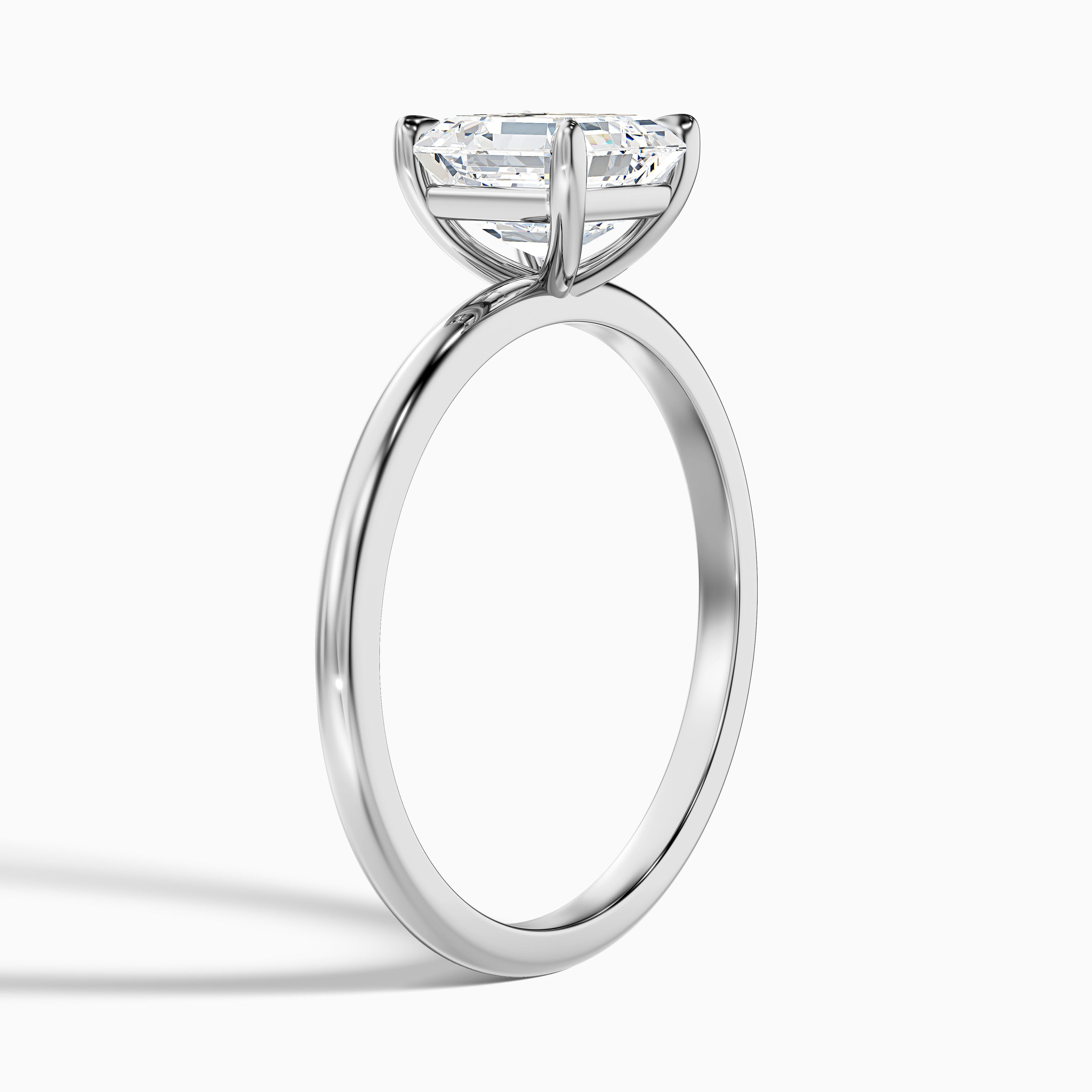 Laura 5.5 Carat Asscher Cut Solitaire Moissanite Engagement Ring in 14k Rose Gold