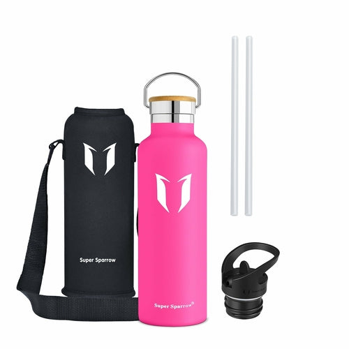 Insulated Stainless Steel Water Bottle - 25oz/750ml Extra Large Vacuum Flask