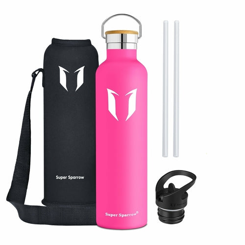 Insulated Stainless Steel Water Bottle 32oz - Double Wall Vacuum Insulated, BPA Free, Leak Proof