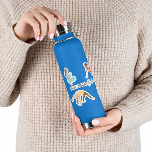 Yoga Poses Find Your Balance Insulated Bottle - 22oz Stainless Steel Vacuum Flask